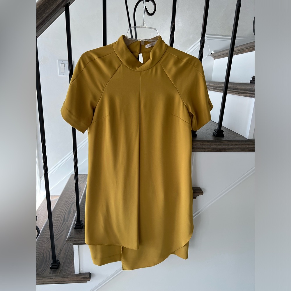 NWOT Mustard Yellow Short Sleeve Dress